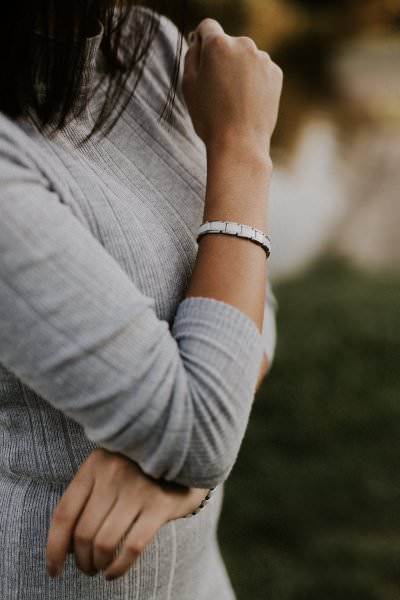 Tragebild Lunavit Magnet-Armband Olymp Jade